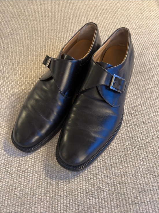 Salvatore Ferragamo Other - Salvatore Ferragamo Black Leather Single Monk Strap Shoes